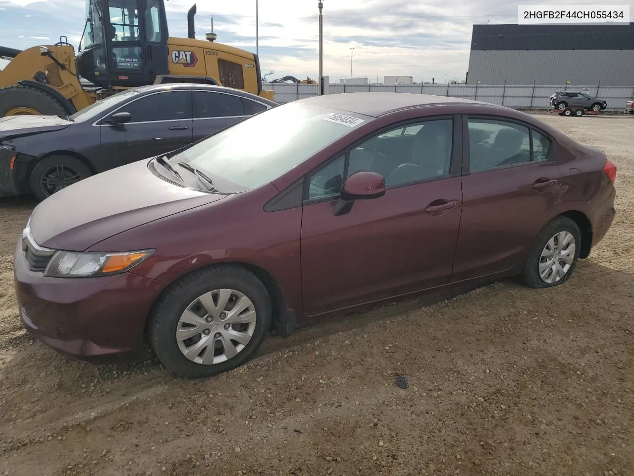 2012 Honda Civic Lx VIN: 2HGFB2F44CH055434 Lot: 75054834