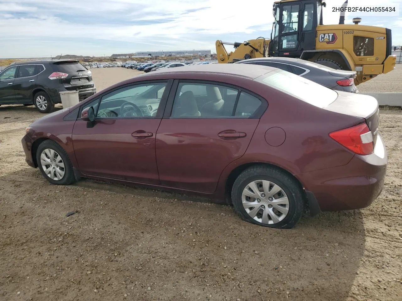 2012 Honda Civic Lx VIN: 2HGFB2F44CH055434 Lot: 75054834