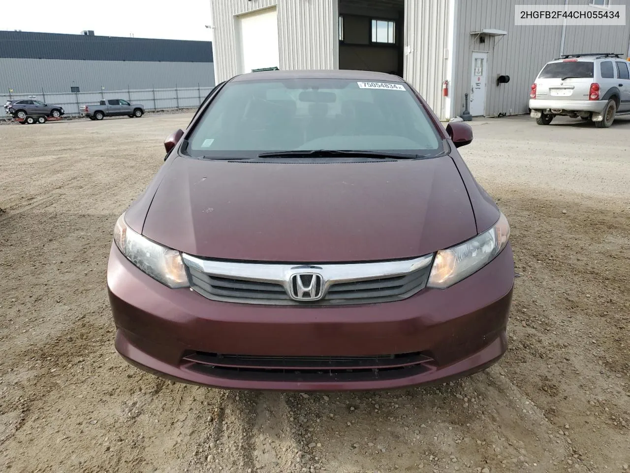 2012 Honda Civic Lx VIN: 2HGFB2F44CH055434 Lot: 75054834