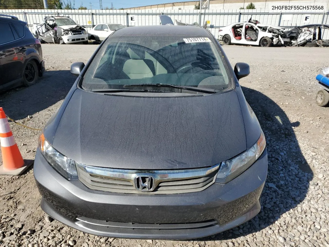 2012 Honda Civic Lx VIN: 2HGFB2F55CH575568 Lot: 75107714