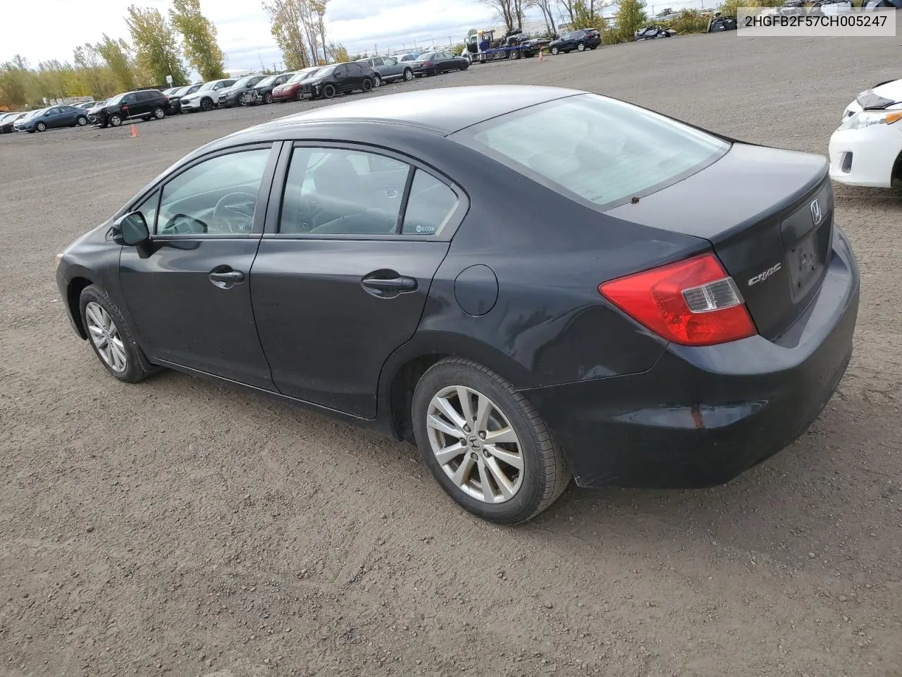 2HGFB2F57CH005247 2012 Honda Civic Lx