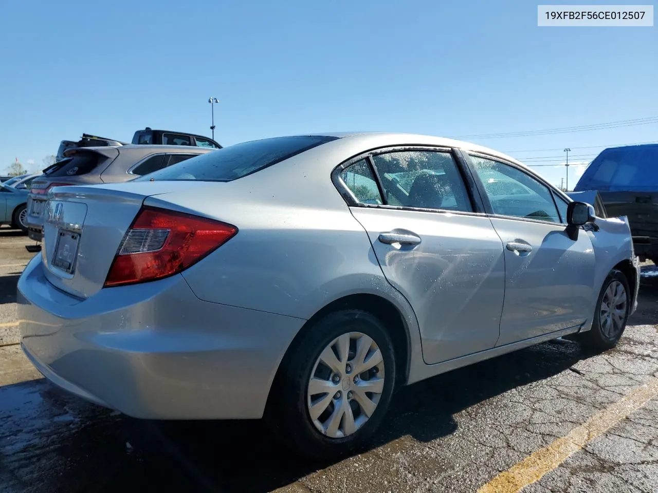 2012 Honda Civic Lx VIN: 19XFB2F56CE012507 Lot: 75225304