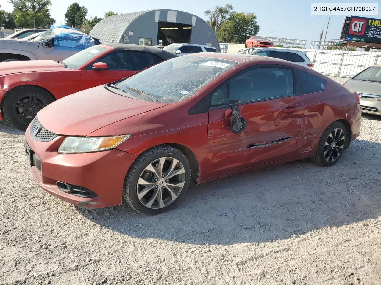 2012 Honda Civic Si VIN: 2HGFG4A57CH708027 Lot: 75225744