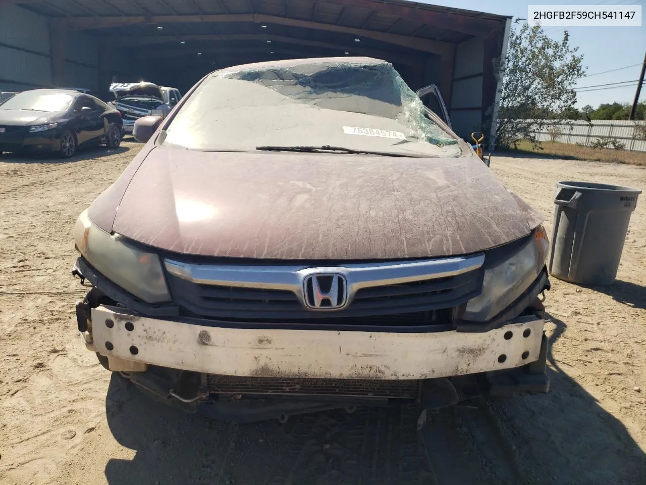 2HGFB2F59CH541147 2012 Honda Civic Lx