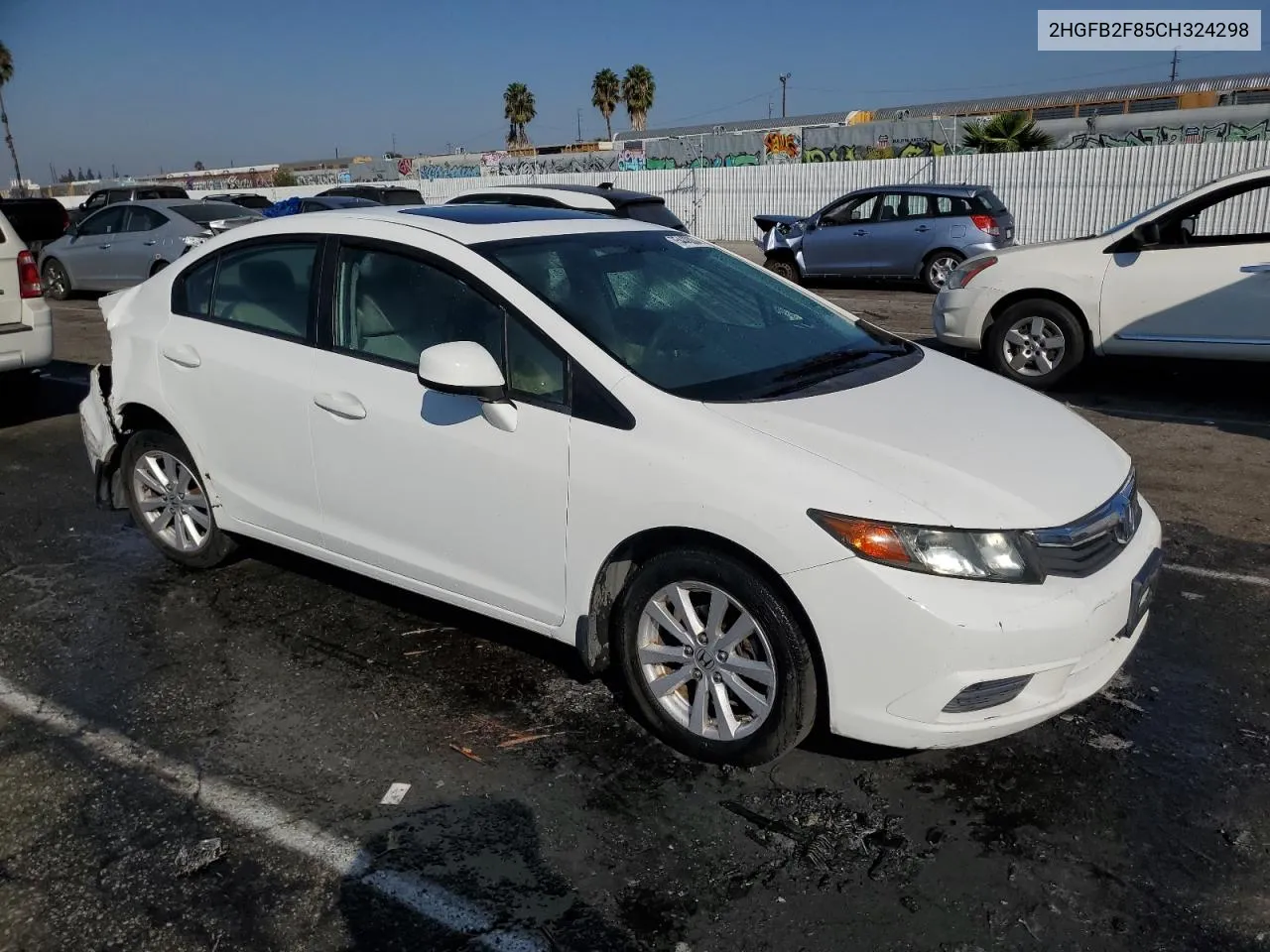 2012 Honda Civic Ex VIN: 2HGFB2F85CH324298 Lot: 75448004