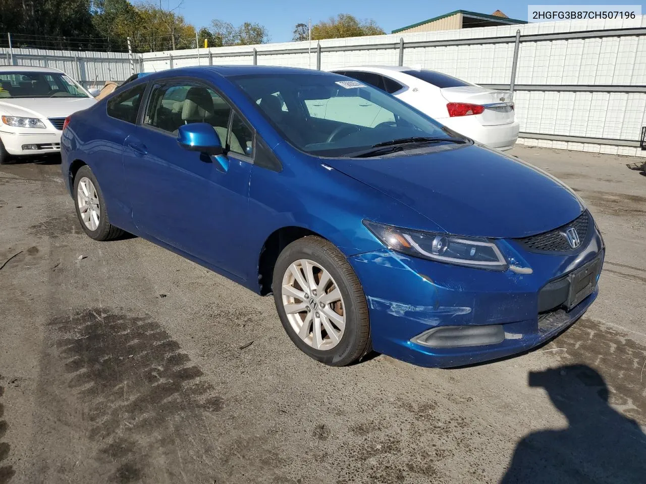 2012 Honda Civic Ex VIN: 2HGFG3B87CH507196 Lot: 75692674