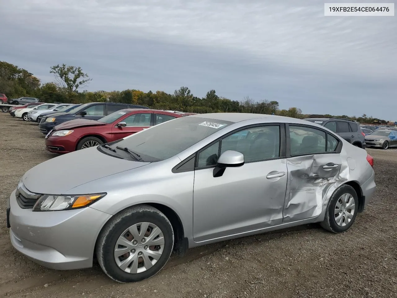 2012 Honda Civic Lx VIN: 19XFB2E54CE064476 Lot: 75750454