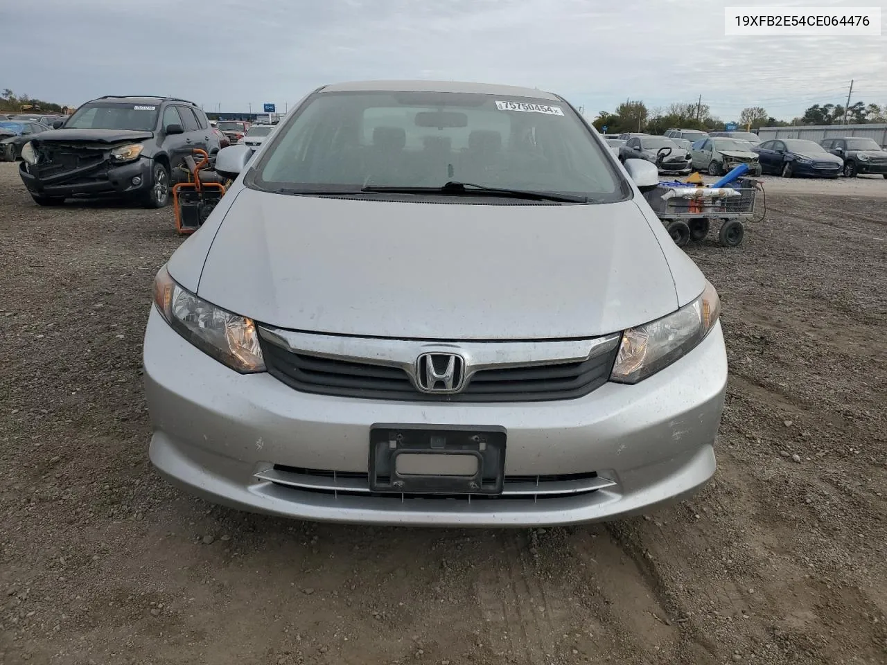 2012 Honda Civic Lx VIN: 19XFB2E54CE064476 Lot: 75750454