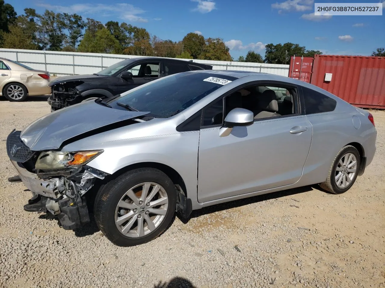 2012 Honda Civic Ex VIN: 2HGFG3B87CH527237 Lot: 75785773