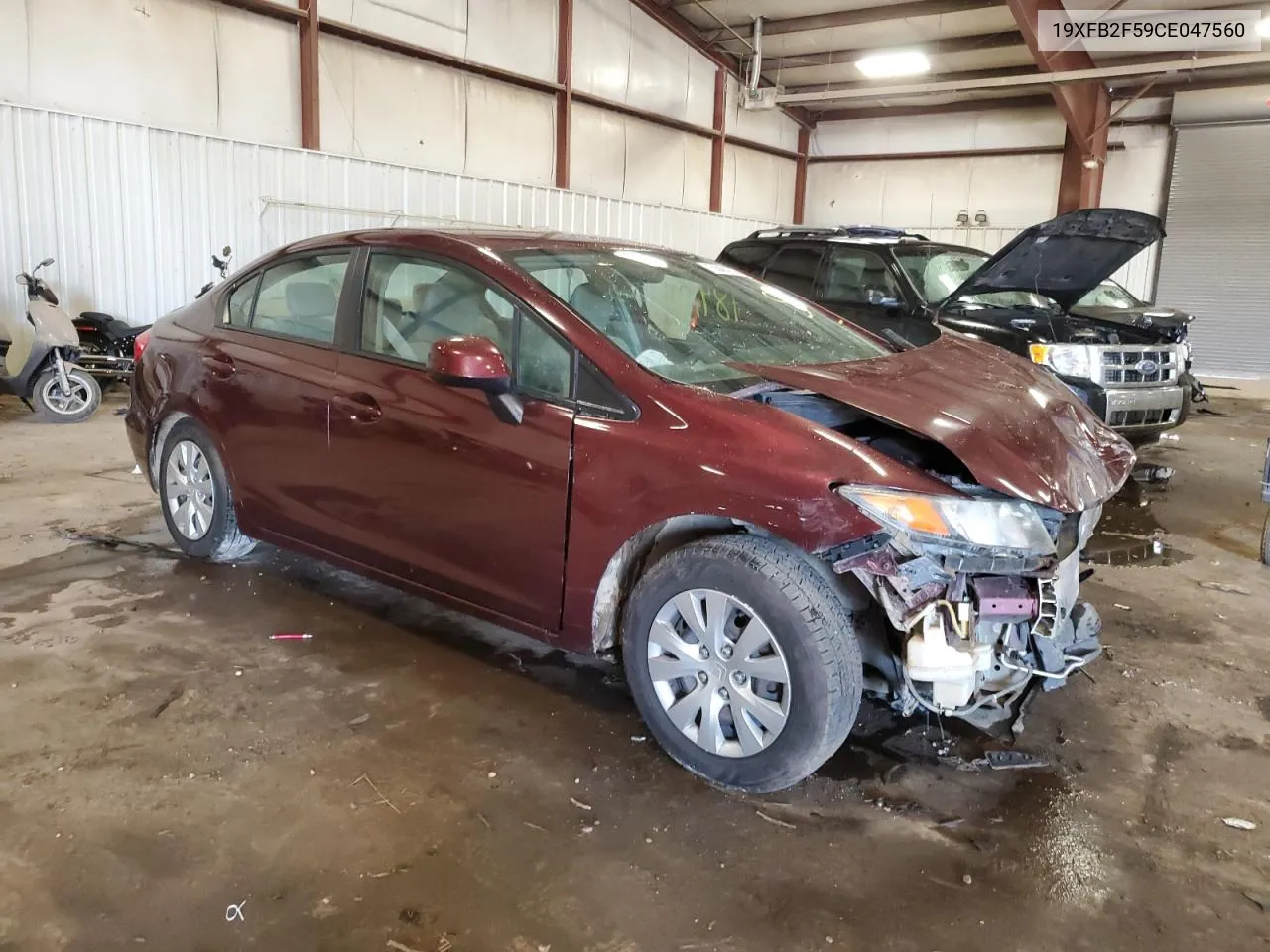 2012 Honda Civic Lx VIN: 19XFB2F59CE047560 Lot: 75840374