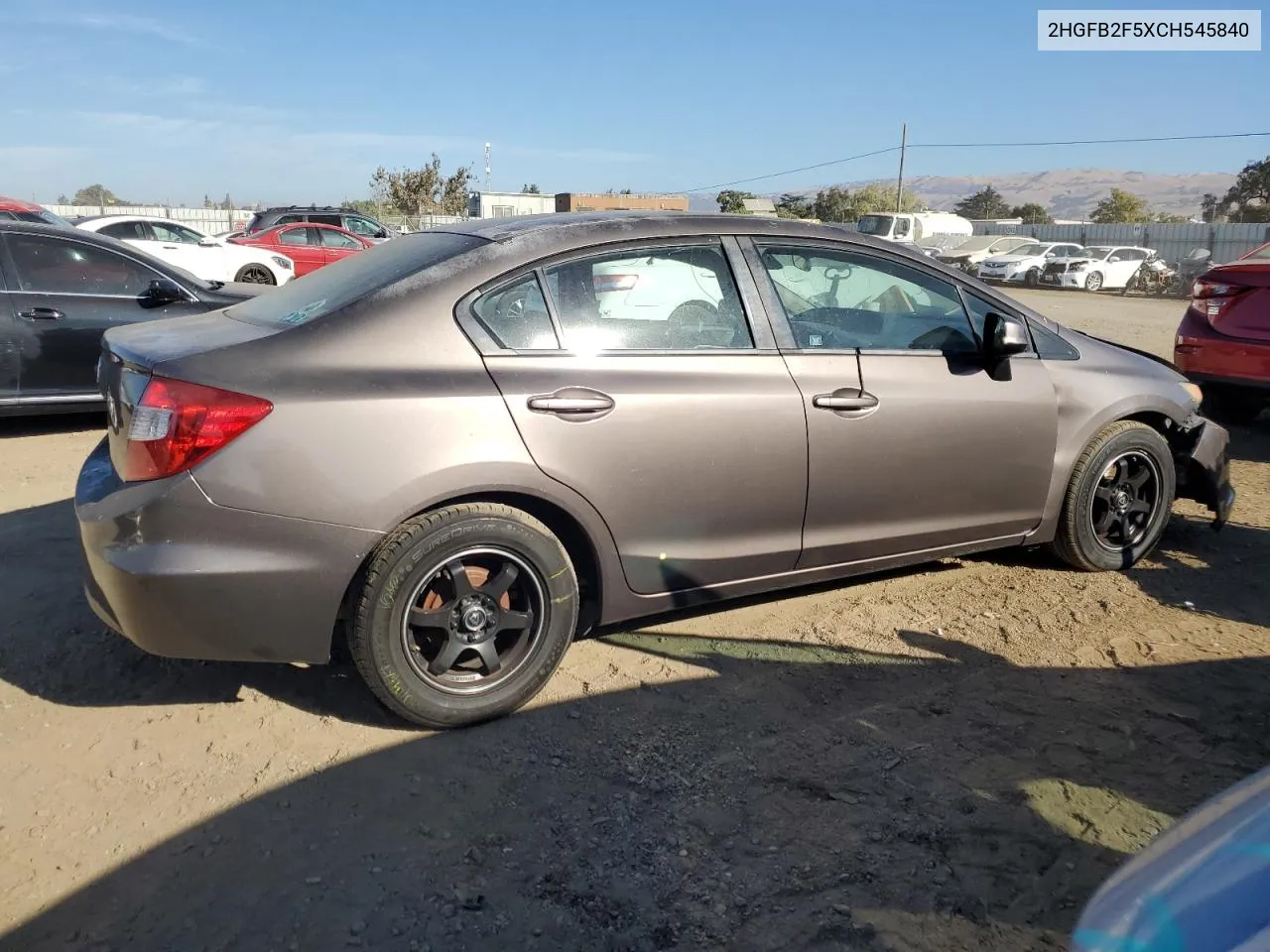 2HGFB2F5XCH545840 2012 Honda Civic Lx