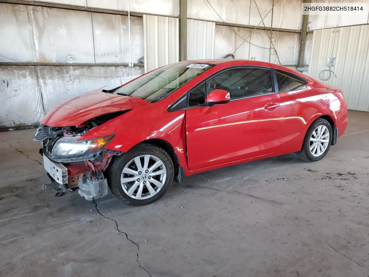 2012 Honda Civic Ex VIN: 2HGFG3B82CH518414 Lot: 75947094