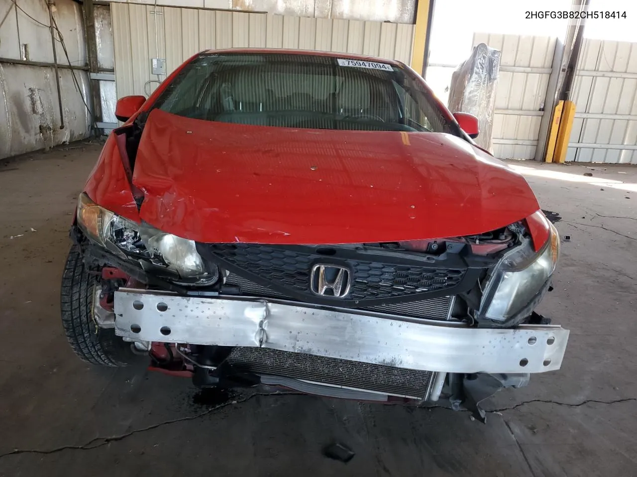 2012 Honda Civic Ex VIN: 2HGFG3B82CH518414 Lot: 75947094