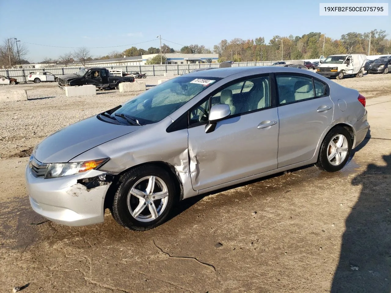 2012 Honda Civic Lx VIN: 19XFB2F50CE075795 Lot: 76125984