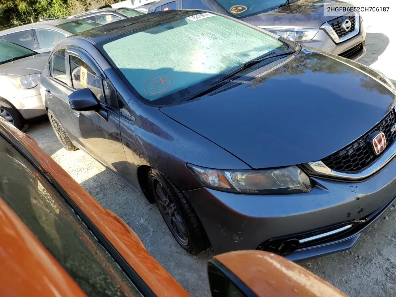 2012 Honda Civic Si VIN: 2HGFB6E52CH706187 Lot: 76279674