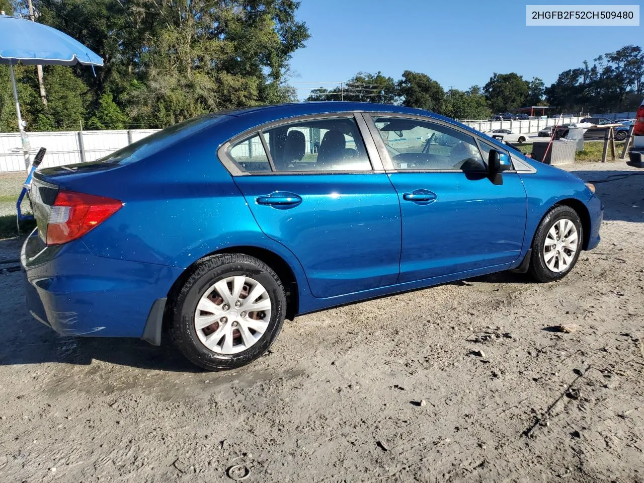 2012 Honda Civic Lx VIN: 2HGFB2F52CH509480 Lot: 76287154