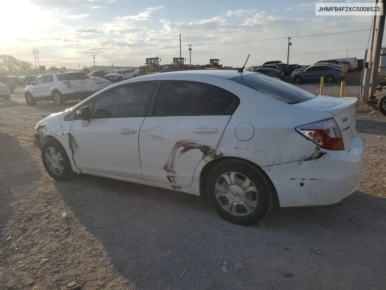 2012 Honda Civic Hybrid VIN: JHMFB4F2XCS008523 Lot: 76385764