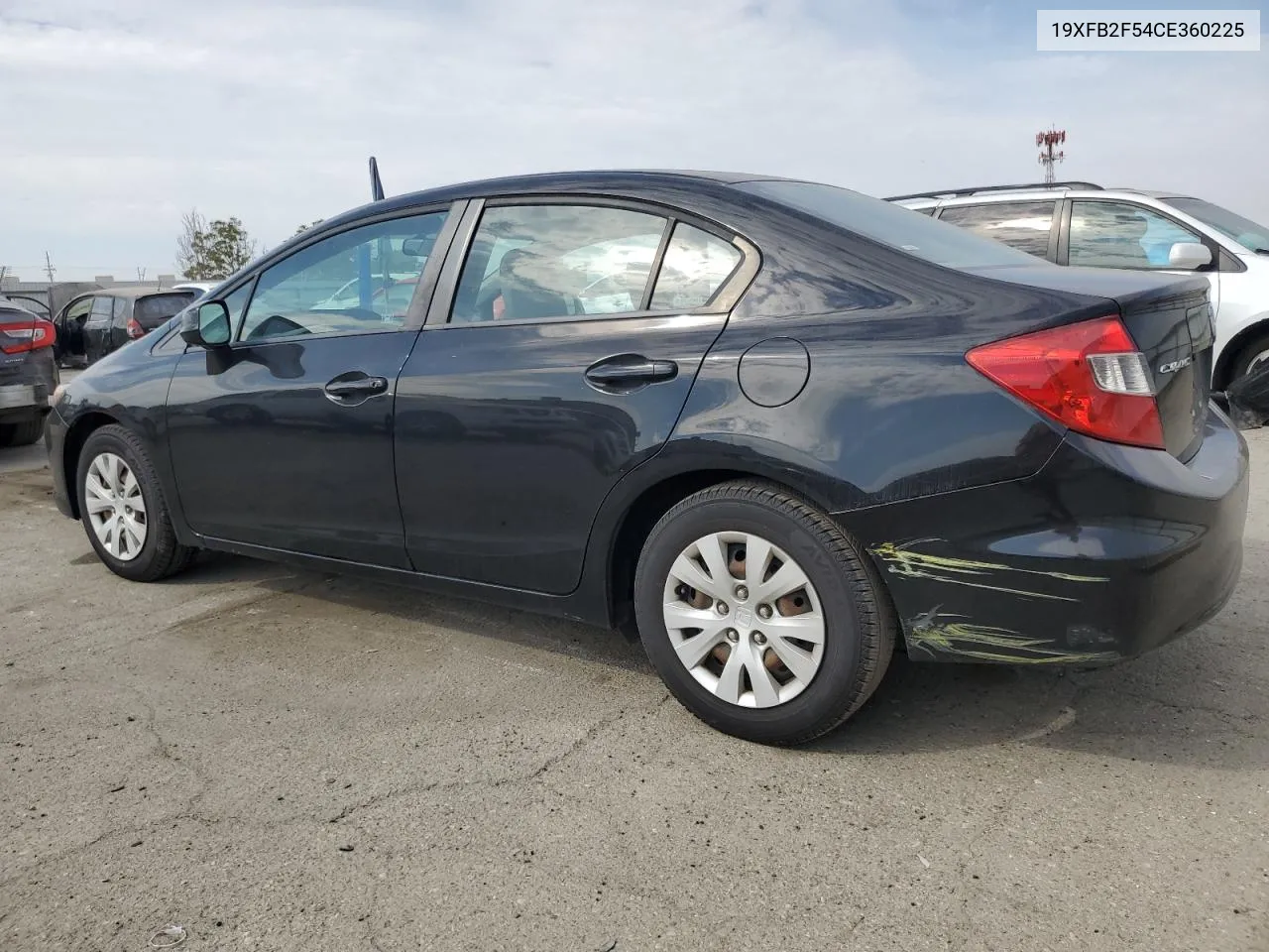 2012 Honda Civic Lx VIN: 19XFB2F54CE360225 Lot: 76400844