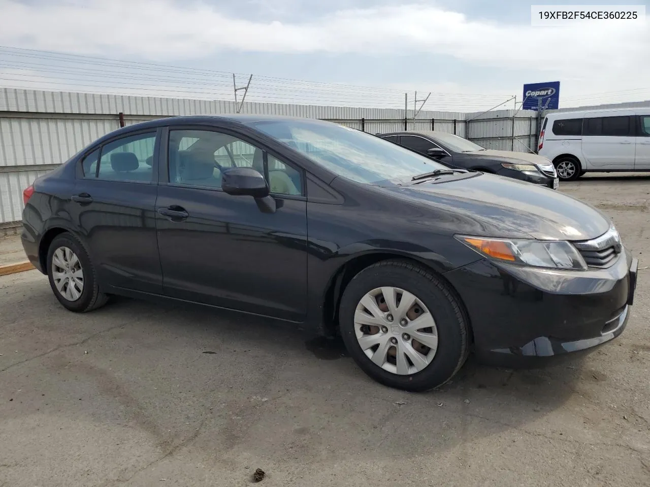 2012 Honda Civic Lx VIN: 19XFB2F54CE360225 Lot: 76400844