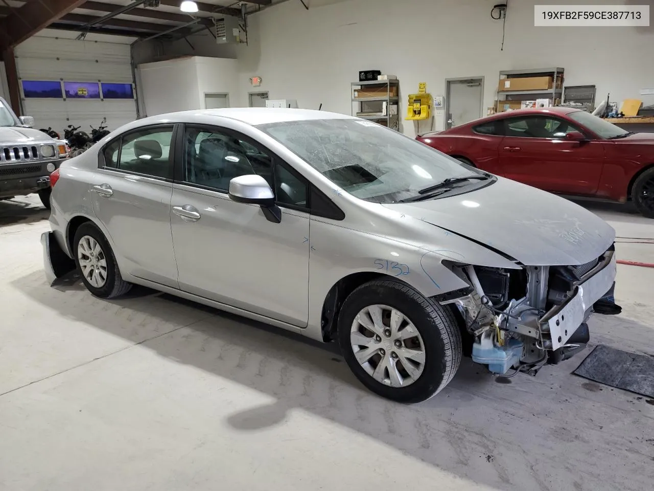 2012 Honda Civic Lx VIN: 19XFB2F59CE387713 Lot: 76450384