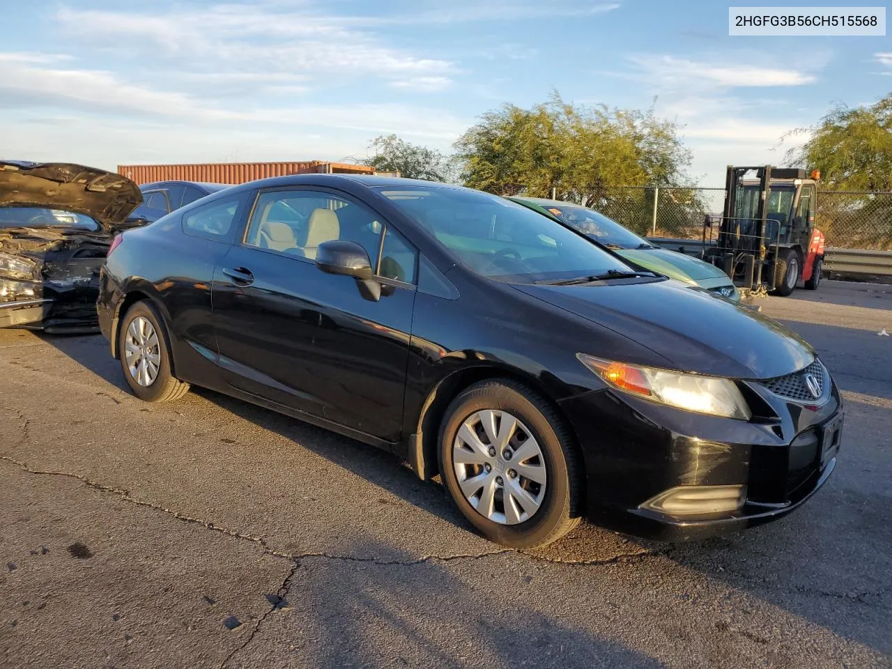 2012 Honda Civic Lx VIN: 2HGFG3B56CH515568 Lot: 76636024