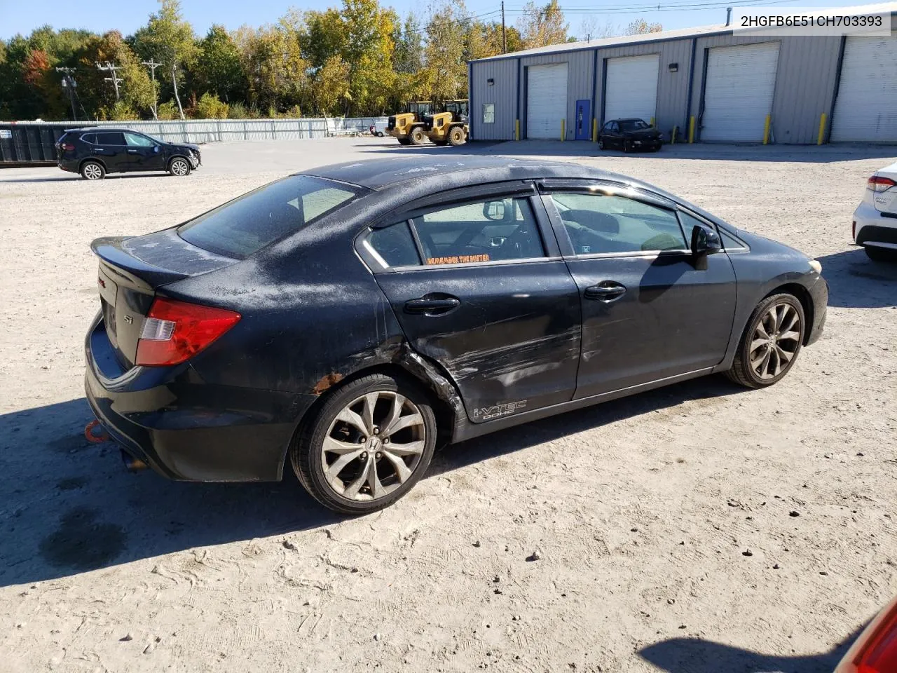 2012 Honda Civic Si VIN: 2HGFB6E51CH703393 Lot: 76748684