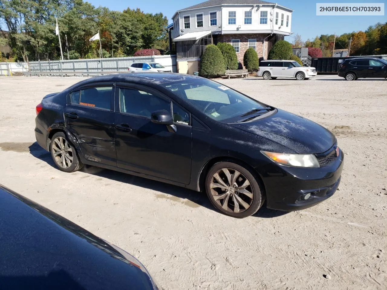 2012 Honda Civic Si VIN: 2HGFB6E51CH703393 Lot: 76748684