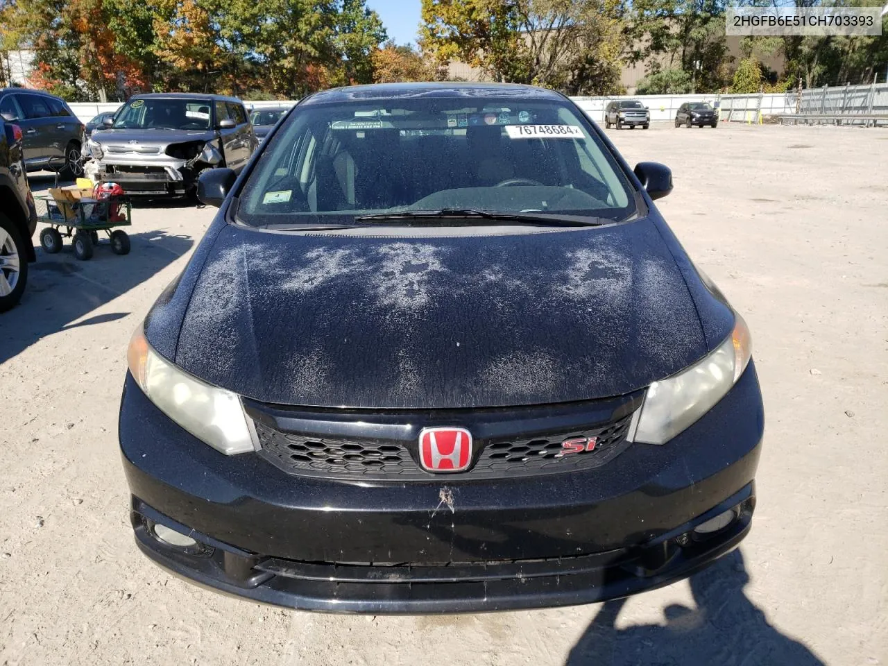 2012 Honda Civic Si VIN: 2HGFB6E51CH703393 Lot: 76748684