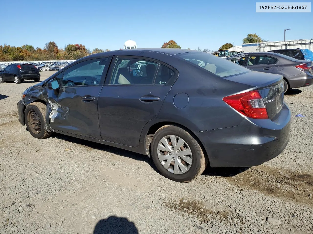 2012 Honda Civic Lx VIN: 19XFB2F52CE361857 Lot: 76886374