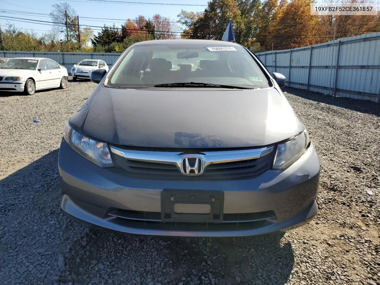 2012 Honda Civic Lx VIN: 19XFB2F52CE361857 Lot: 76886374