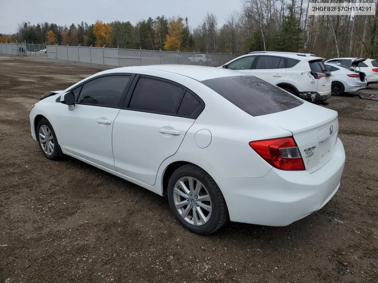 2012 Honda Civic Lx VIN: 2HGFB2F57CH114291 Lot: 76988174