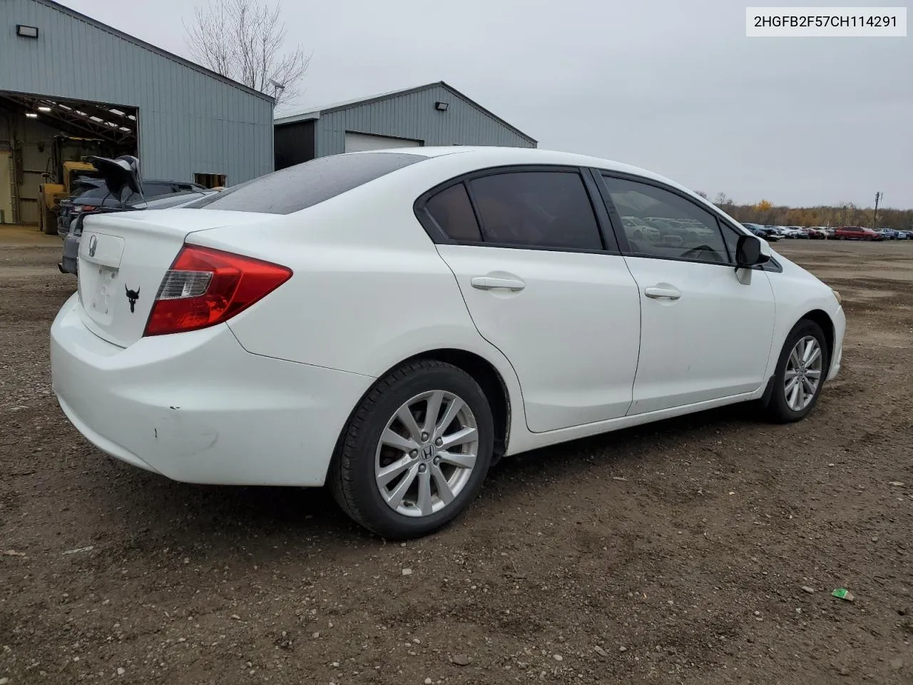 2012 Honda Civic Lx VIN: 2HGFB2F57CH114291 Lot: 76988174