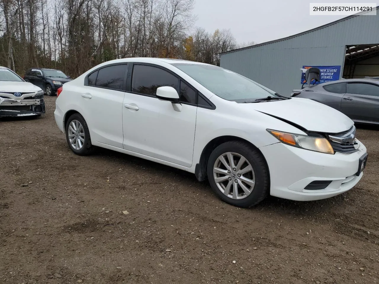 2012 Honda Civic Lx VIN: 2HGFB2F57CH114291 Lot: 76988174