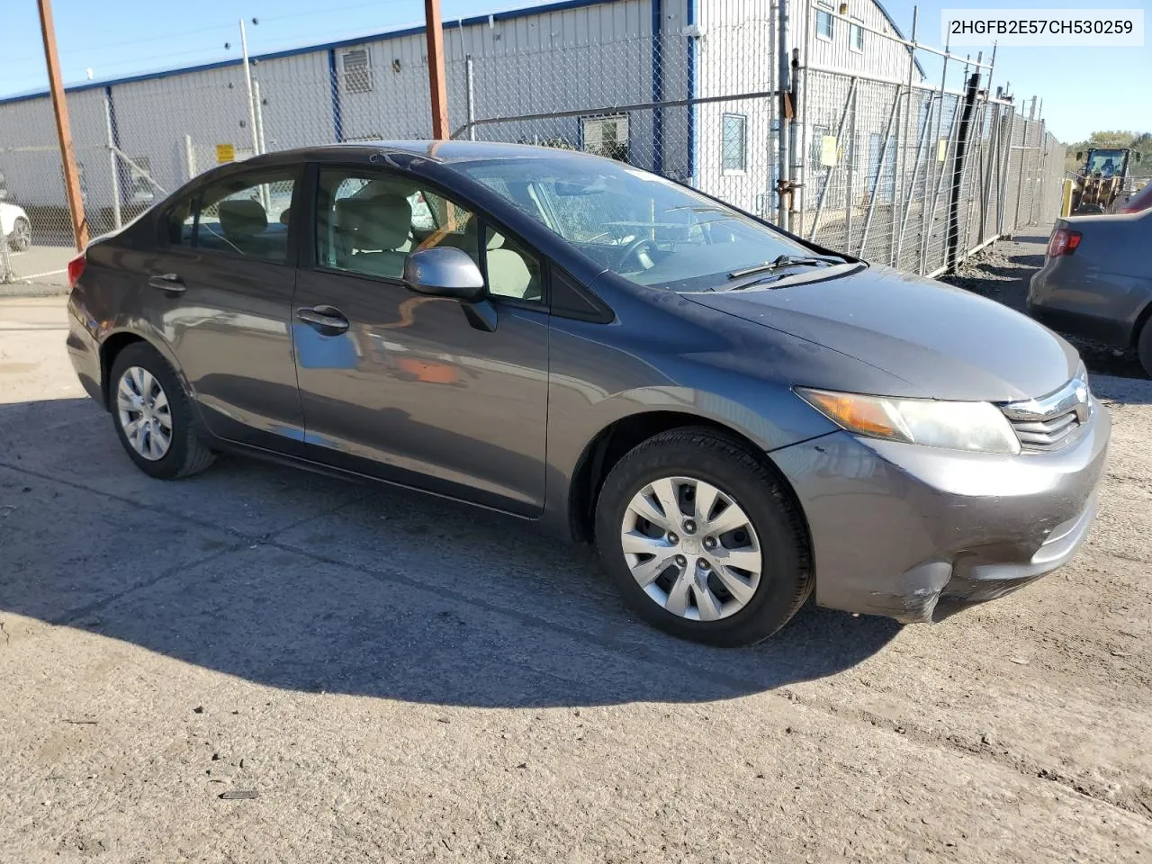 2012 Honda Civic Lx VIN: 2HGFB2E57CH530259 Lot: 76988444