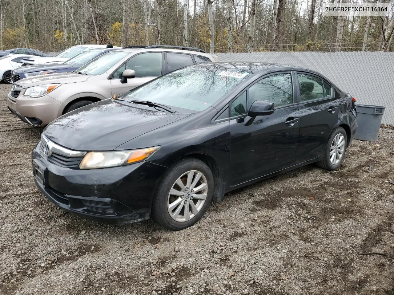 2012 Honda Civic Lx VIN: 2HGFB2F5XCH116164 Lot: 77003074