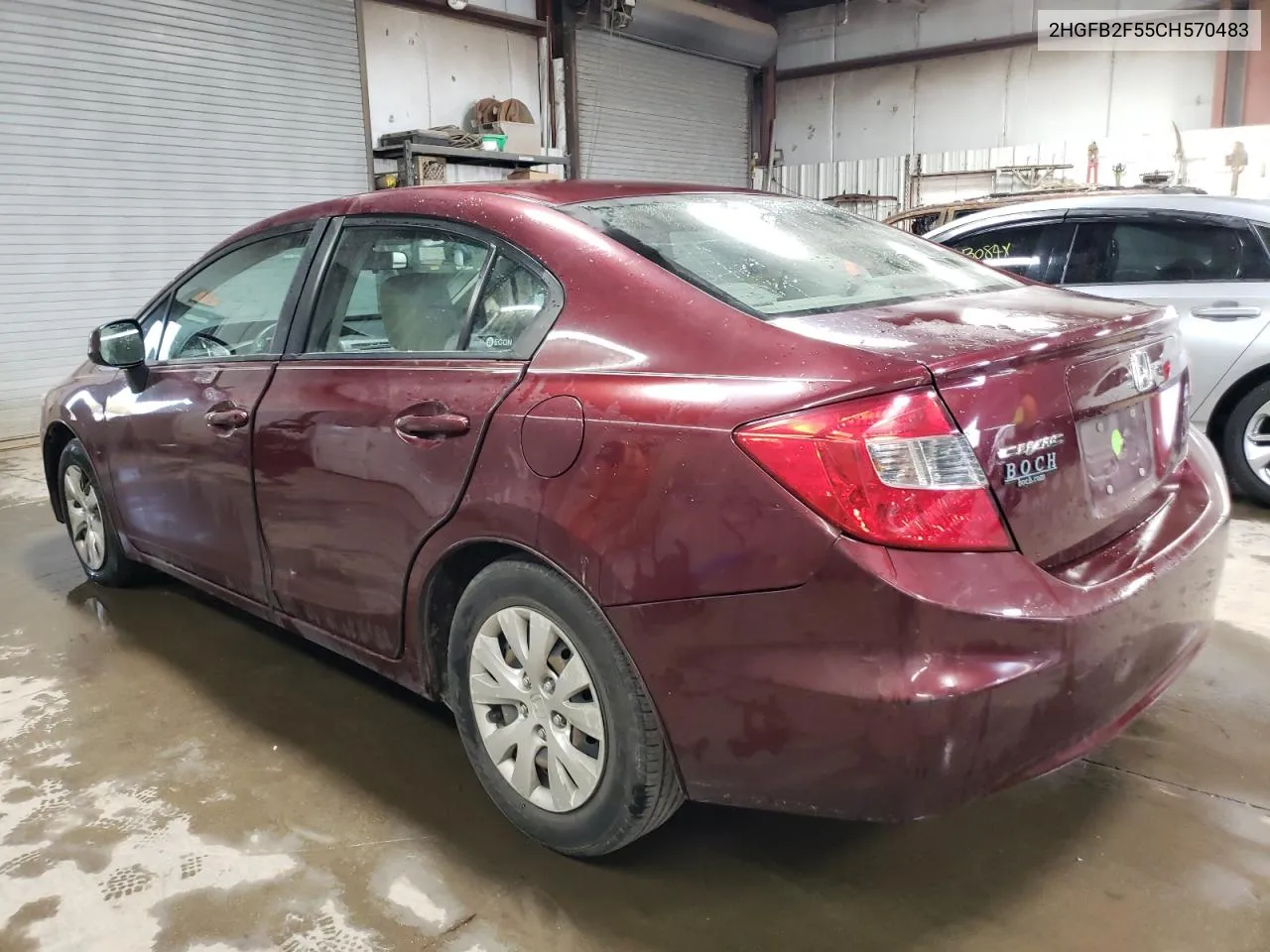 2012 Honda Civic Lx VIN: 2HGFB2F55CH570483 Lot: 77048824