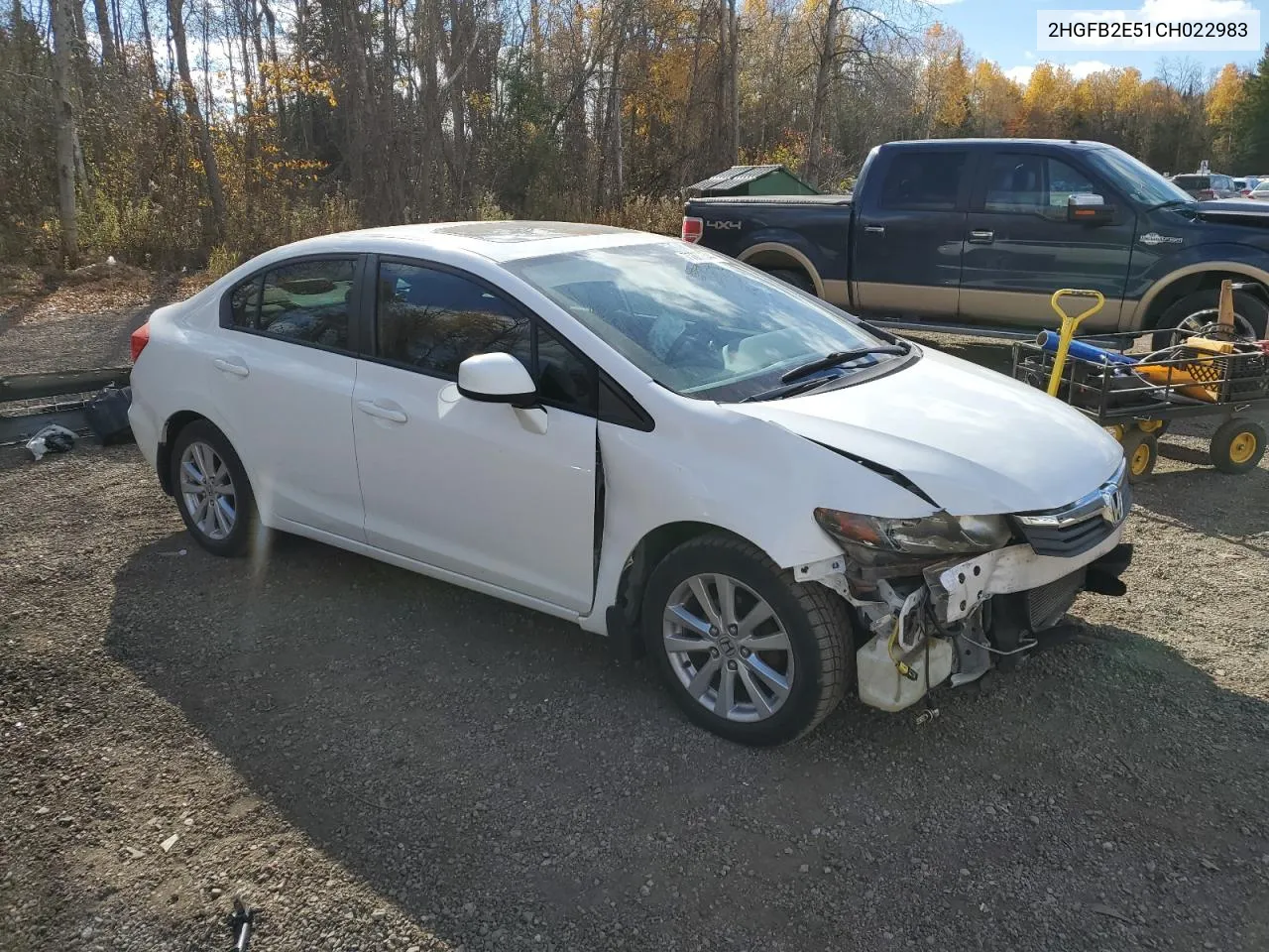 2012 Honda Civic Lx VIN: 2HGFB2E51CH022983 Lot: 77077644