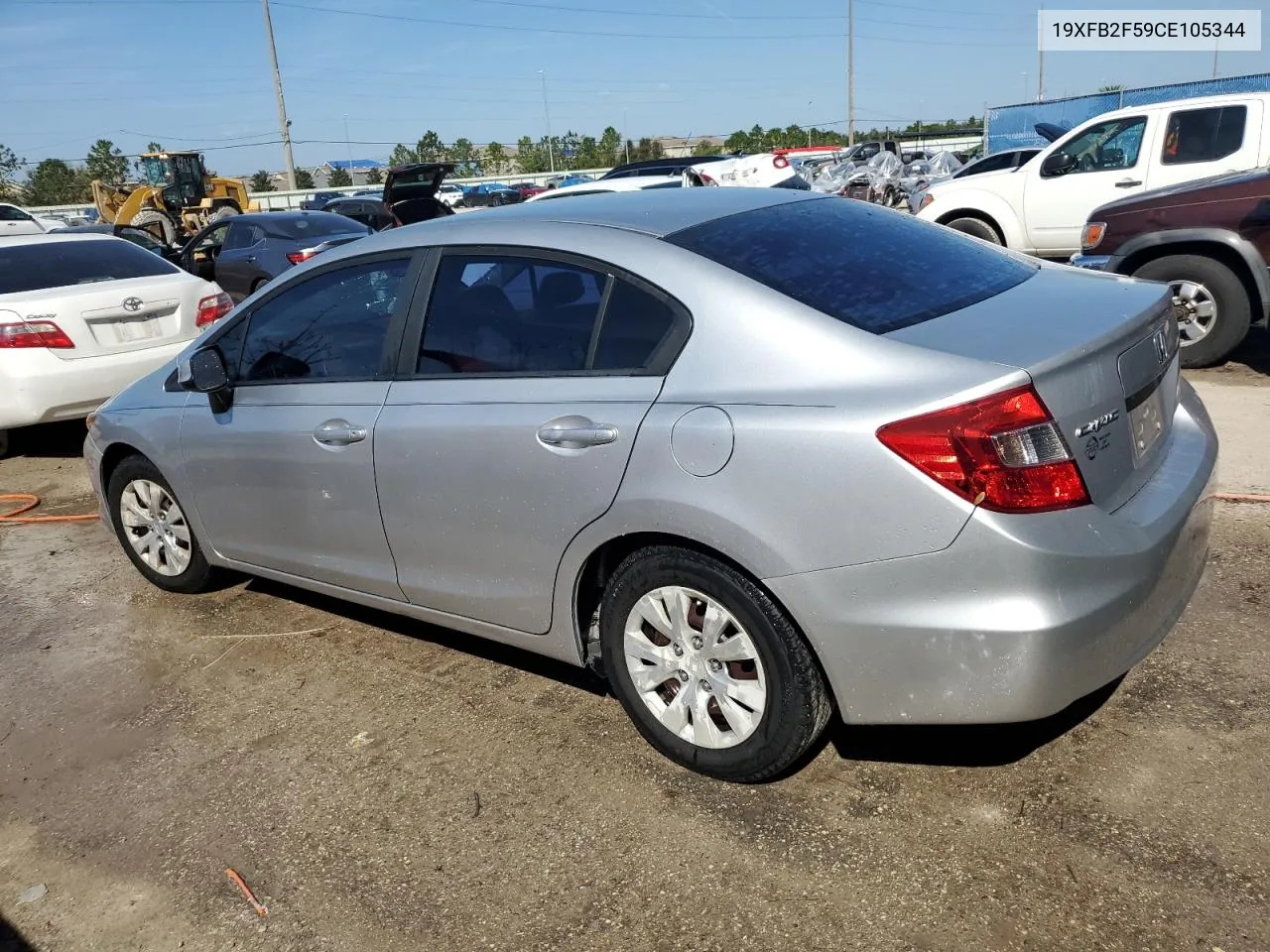 2012 Honda Civic Lx VIN: 19XFB2F59CE105344 Lot: 77261854