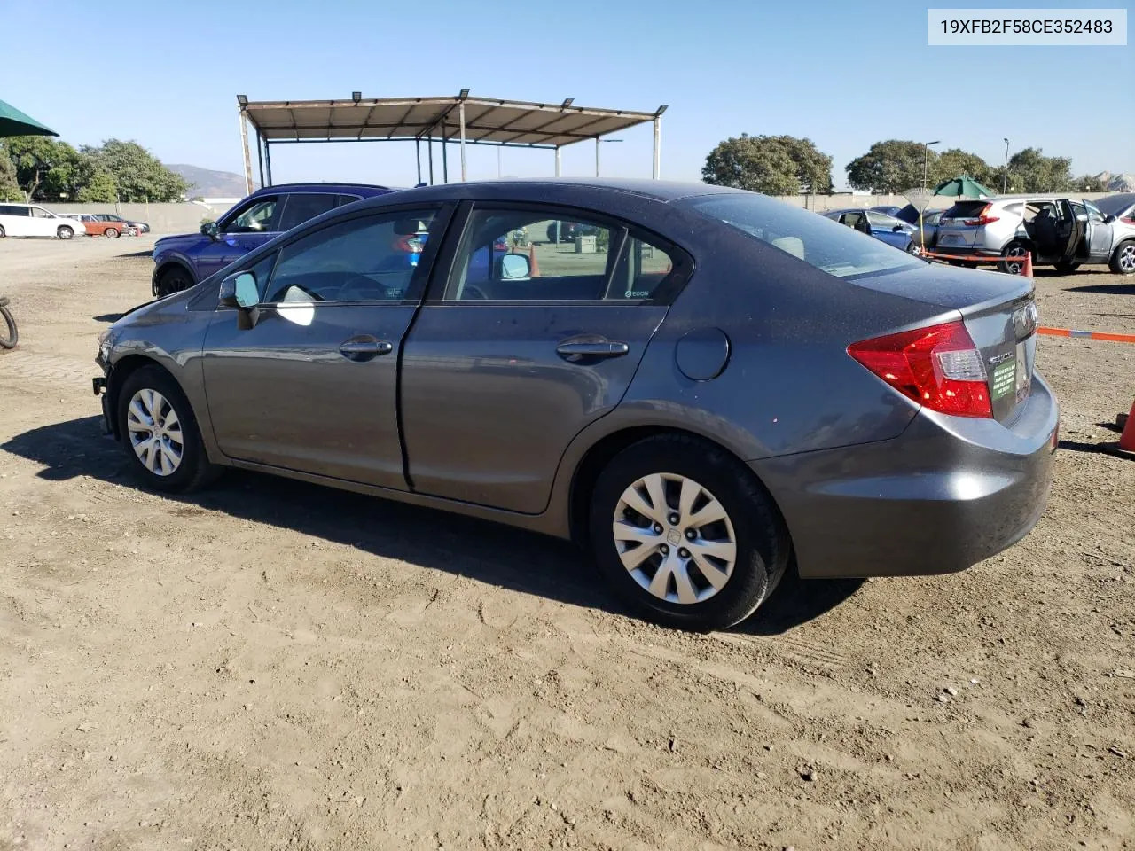 2012 Honda Civic Lx VIN: 19XFB2F58CE352483 Lot: 77371914