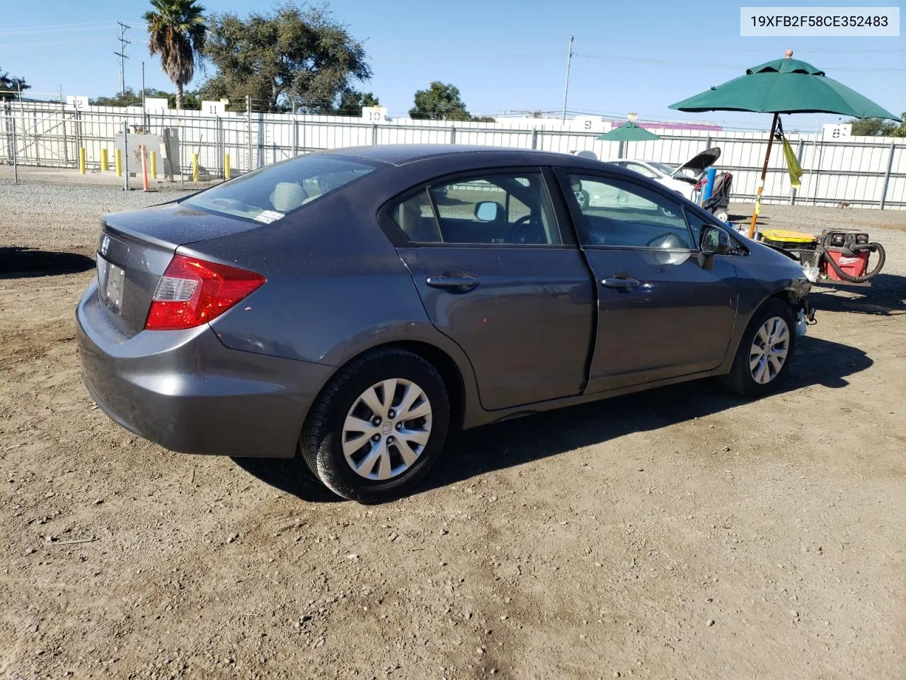 2012 Honda Civic Lx VIN: 19XFB2F58CE352483 Lot: 77371914