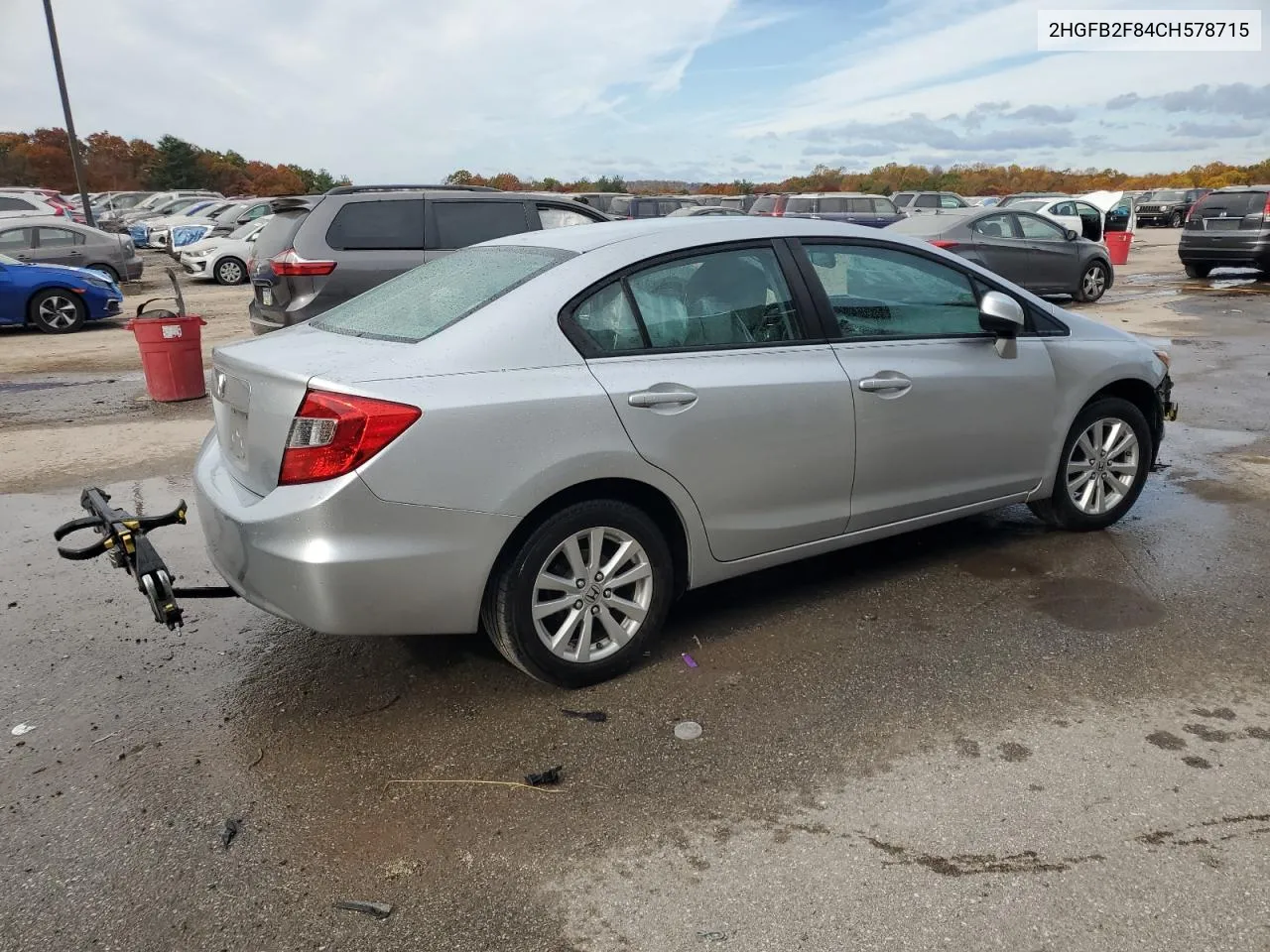 2012 Honda Civic Ex VIN: 2HGFB2F84CH578715 Lot: 77377234