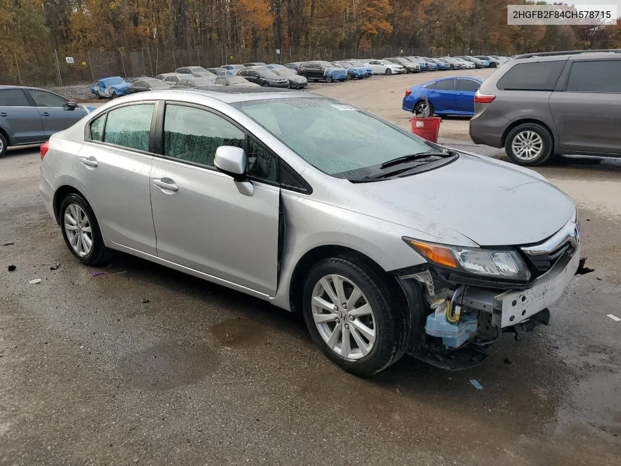 2012 Honda Civic Ex VIN: 2HGFB2F84CH578715 Lot: 77377234