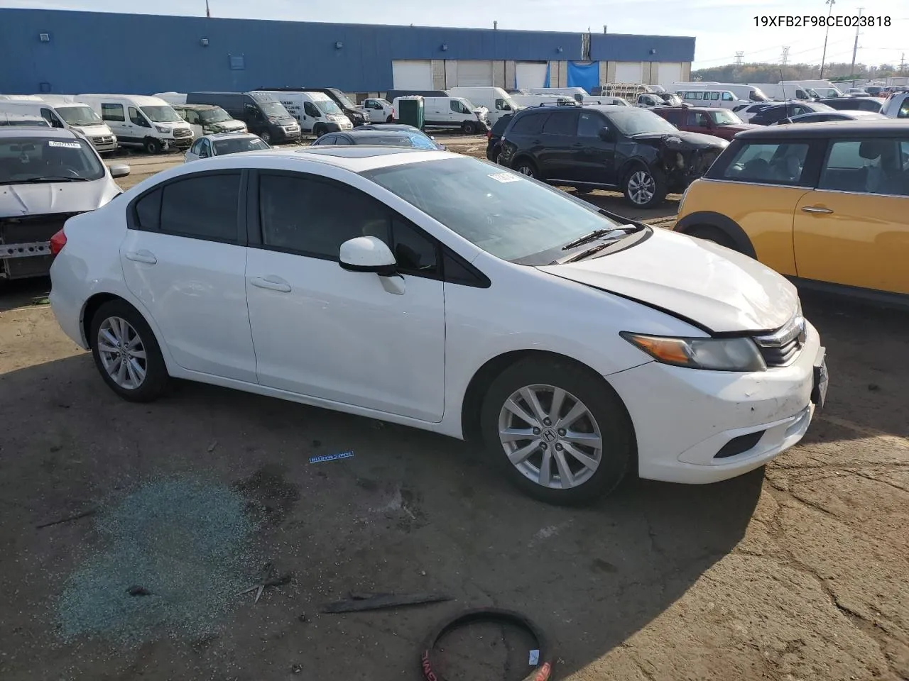 2012 Honda Civic Exl VIN: 19XFB2F98CE023818 Lot: 77390134