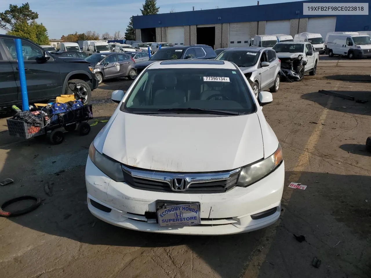 2012 Honda Civic Exl VIN: 19XFB2F98CE023818 Lot: 77390134