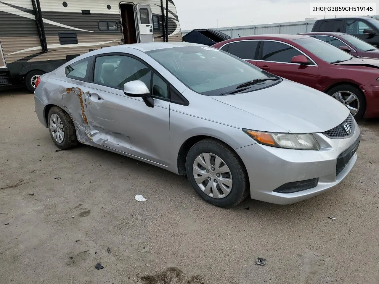 2012 Honda Civic Lx VIN: 2HGFG3B59CH519145 Lot: 77479014