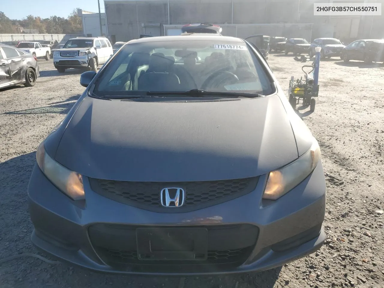 2012 Honda Civic Lx VIN: 2HGFG3B57CH550751 Lot: 77618774