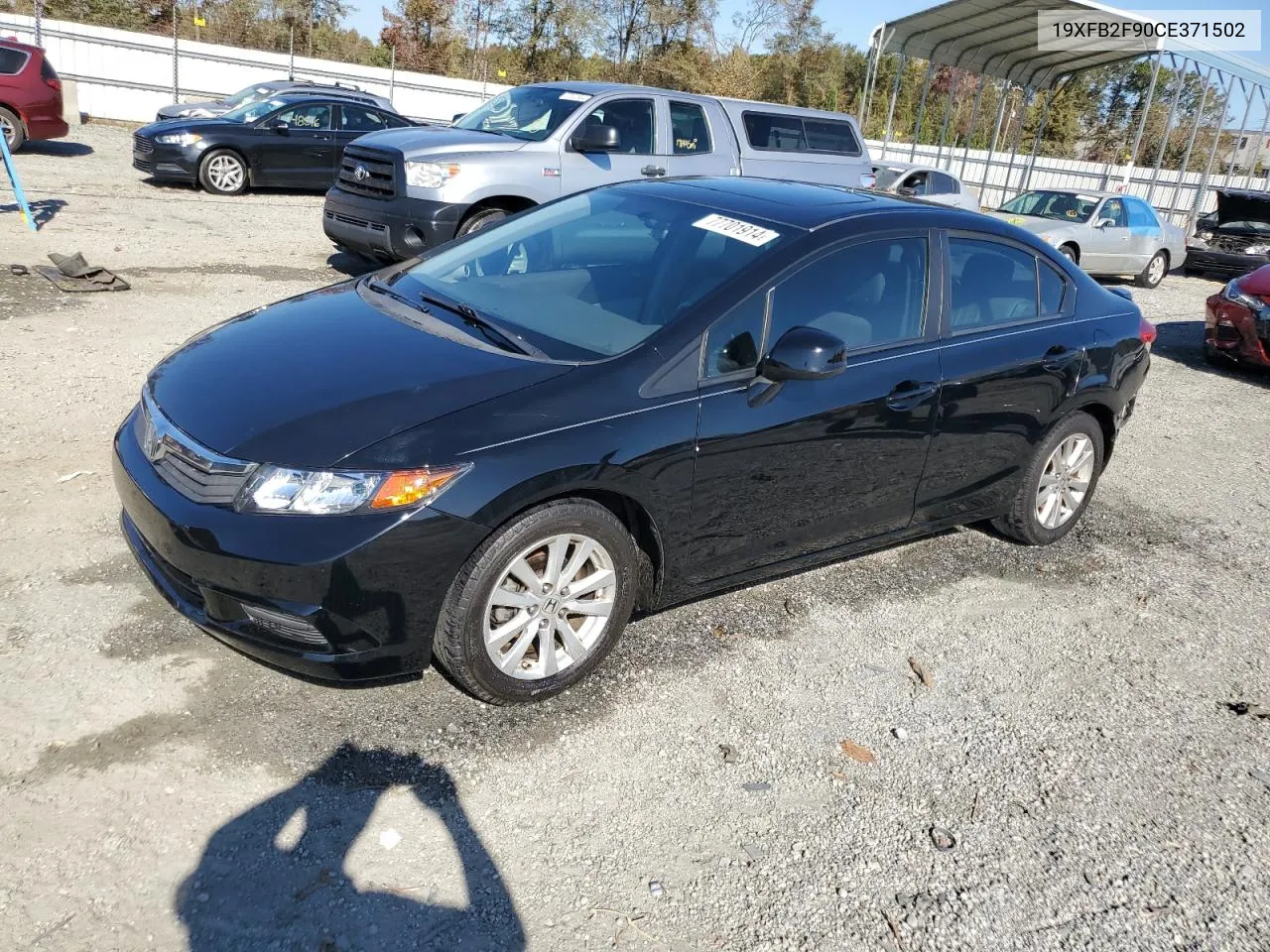 2012 Honda Civic Exl VIN: 19XFB2F90CE371502 Lot: 77701914