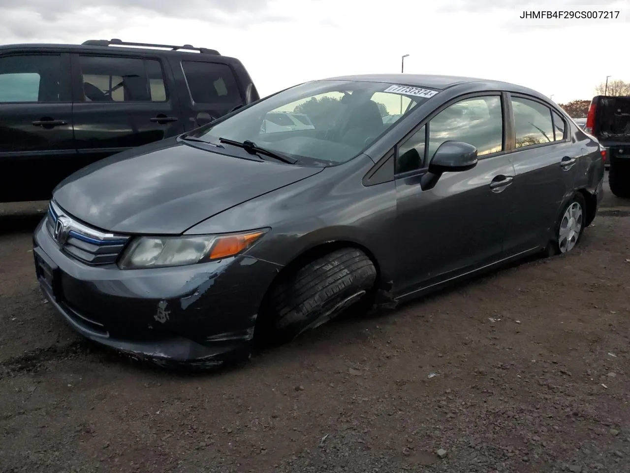 2012 Honda Civic Hybrid VIN: JHMFB4F29CS007217 Lot: 77737374