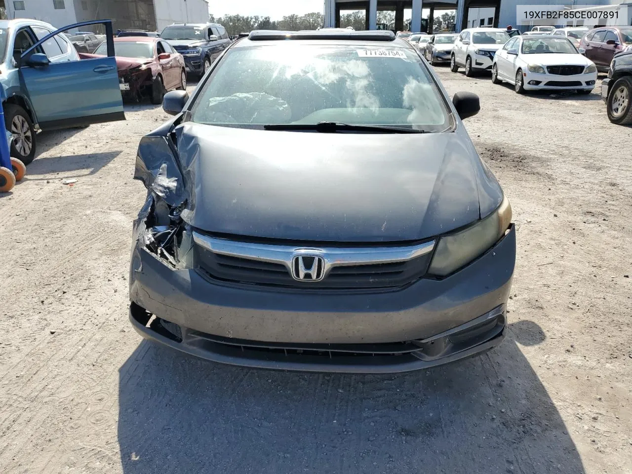 2012 Honda Civic Ex VIN: 19XFB2F85CE007891 Lot: 77738754