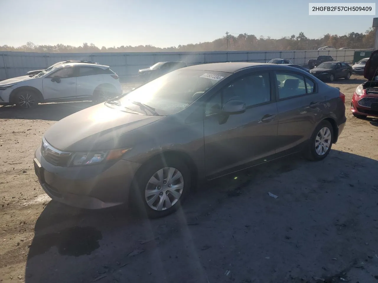 2012 Honda Civic Lx VIN: 2HGFB2F57CH509409 Lot: 77837334